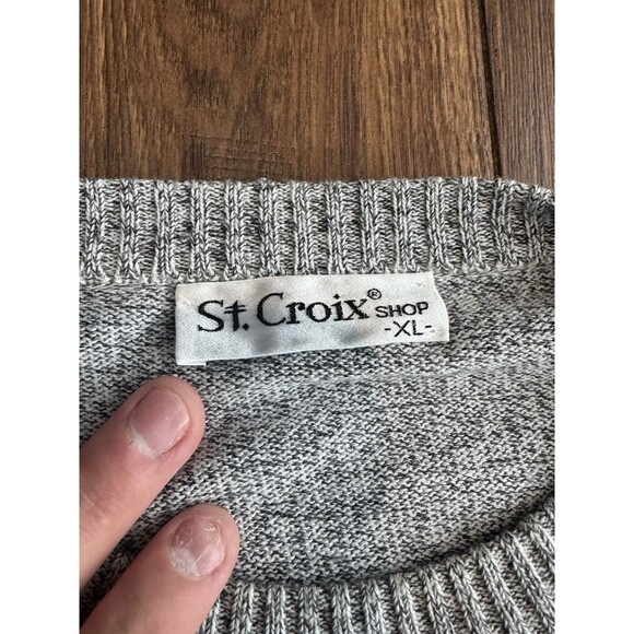 St Croix Sweater Mens Size XL Coogi Style Vintage Wool Blend 90s Hip Hop Knit 3D - Picture 6 of 6